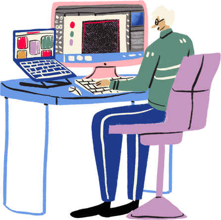 Bold and Textured Graphic Design Mentor